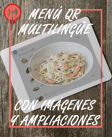 Menú QR Multilingüe con imágenes y ampliaciones - Restaurantes.red
